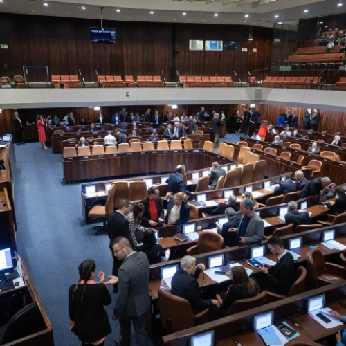 The Knesset Assembly Hall, March 13, 2023. Photo by Yonatan Sindel/Flash90.