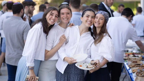 Students in Herzliya celebrate Yom Ha'atzmaut with OU-JLIC. Credit: Courtesy.