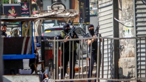 Terrorists in Jenin, July 3, 2023. Photo by Nasser Ishtayeh/Flash90.