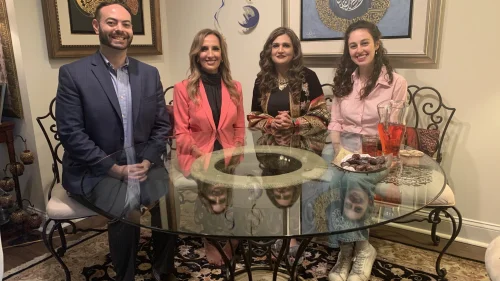 Participants at an interfaith Iftar event co-hosted by the American Muslim and Multifaith Women's Empowerment Council, the Mukhayriq Initiative and the Combat Antisemitism Movement (CAM). Credit: Anila Ali/Twitter.