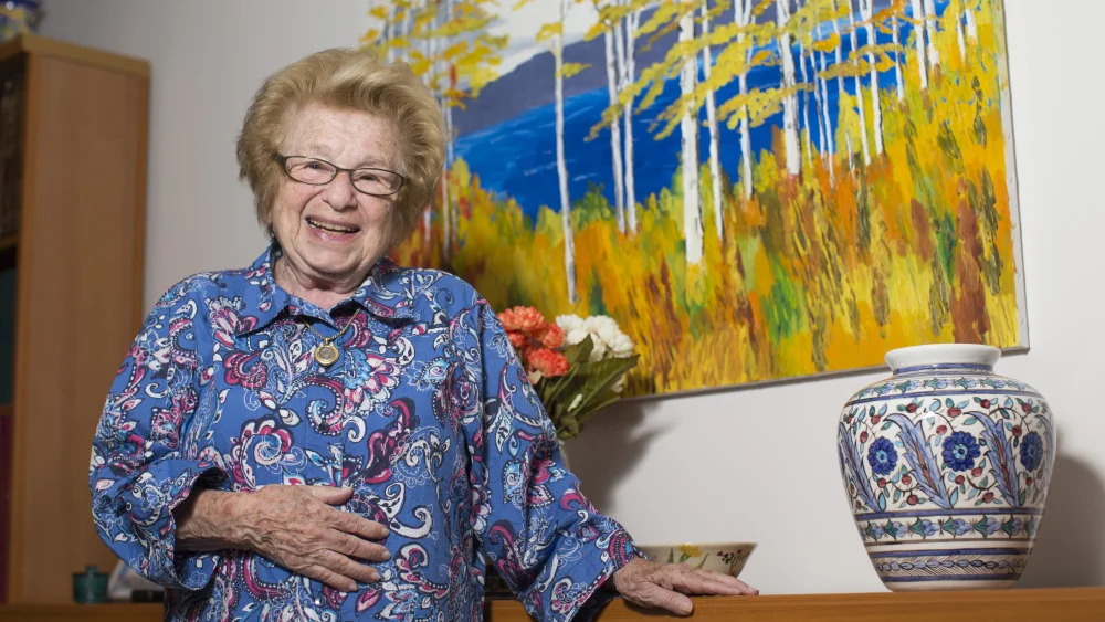 Dr. Ruth Westheimer, an American sex therapist, media personality and author, in Jerusalem, June 22, 2016. Photo by Yonatan Sindel/Flash90.