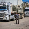 humanitarian aid trucks