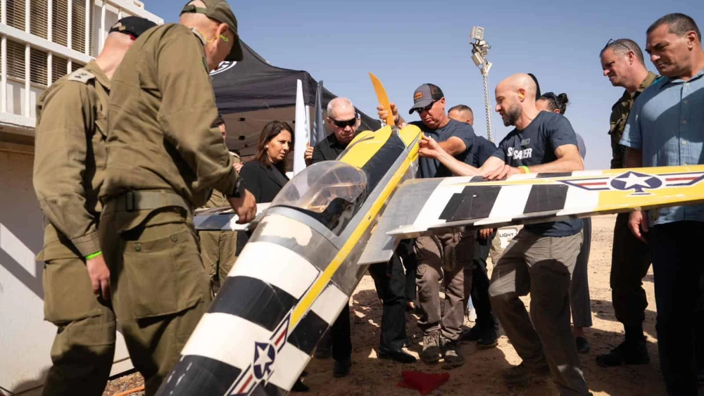 Drone interception tests took place in southern Israel, Oct. 14, 2024. Photo by Ariel Hermoni/Ministry of Defense.