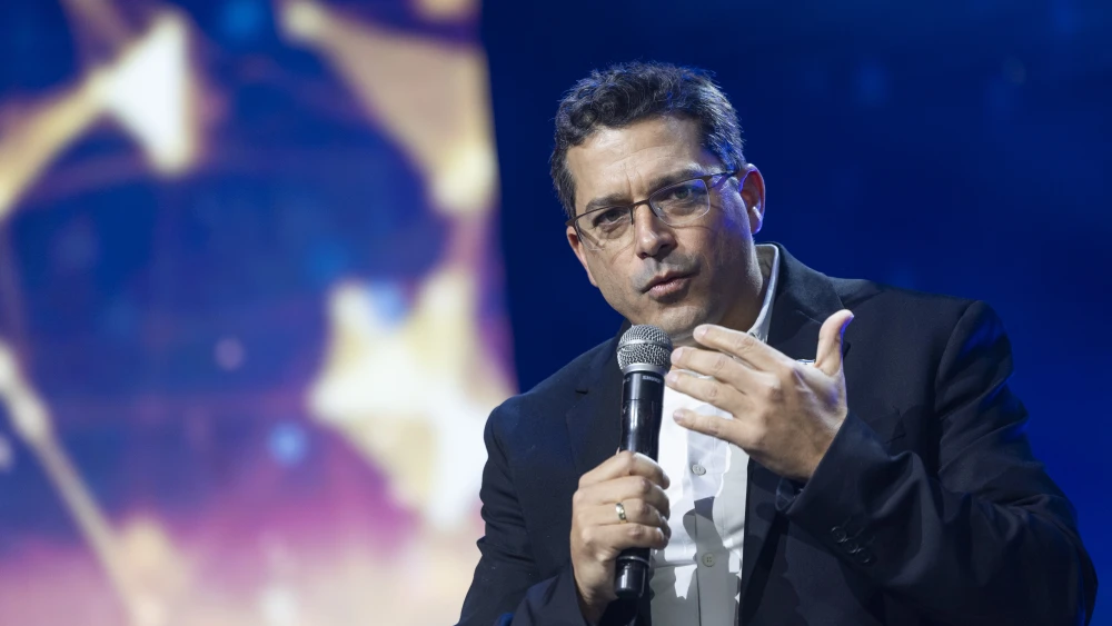 Israeli Diaspora Affairs and Combating Antisemitism Minister Amichai Chikli attends a conference against antisemitism in Jerusalem, Jan. 26, 2026. Photo by Chaim Goldberg/Flash90.