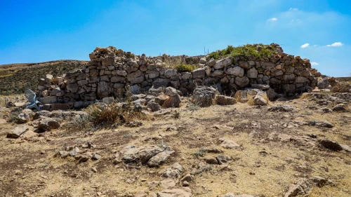 The site on Mt. Ebal where according to archaeologists the "Altar of Joshua bin Nun" stood, June 2, 2025. Photo by Nasser Ishtayeh/Flash90.