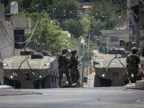 Israeli soldiers raid the village of Jaba, near Jenin, in the West Bank, June 17, 2025. Photo by Nasser Ishtayeh/Flash90.