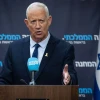 National Unity Party leader Benny Gantz leads a faction meeting at the Knesset in Jerusalem on May 5, 2025. Photo by Yonatan Sindel/Flash90.