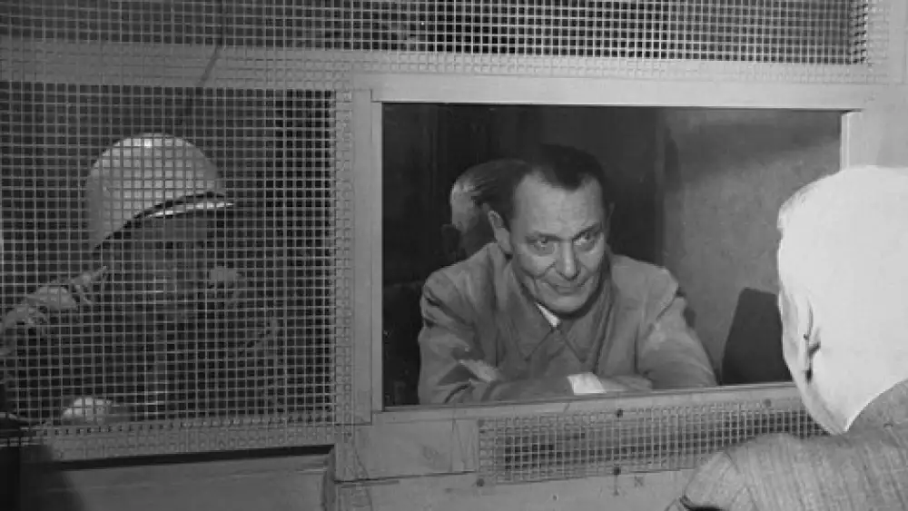 Hermann Goering as a prisoner. Credit: National Archives and Records Administration, College Park, Md.