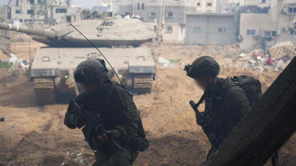 Israeli forces on patrol in the Gaza Strip, Feb. 3, 2024. Credit: IDF.
