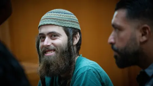 Elisha Yered arrives for a hearing at the Supreme Court in Jerusalem, Aug. 9, 2023. Photo by Yonatan Sindel/Flash90.