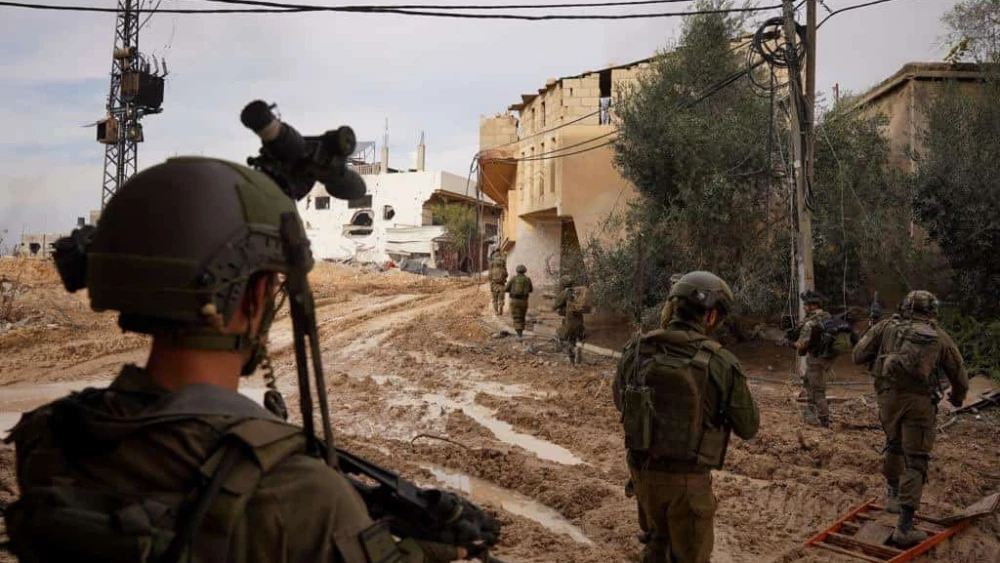 Israeli troops operating in the Hamas-ruled Gaza Strip, Dec. 24, 2023. Credit: IDF.