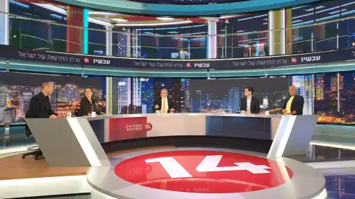 Israel's Channel 14 program "The Patriots," hosted by Yinon Magal. (center). Source: Facebook.