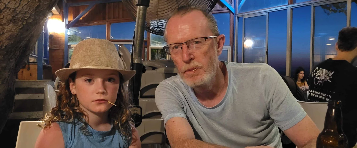 Tom Hand and his daughter Emily, who was kidnapped by Hamas on Oct. 7, 2023. Courtesy of Tom Hand.