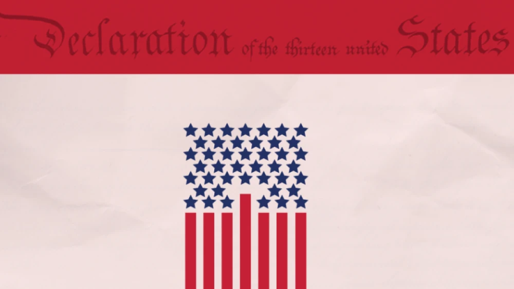 “Talmud of America” banner. Credit: Courtesy.