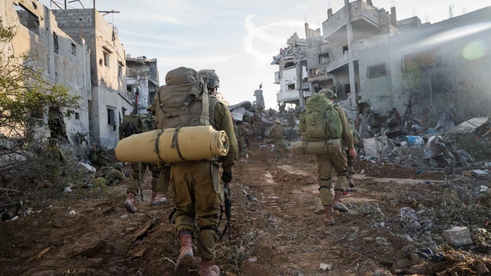 Israeli troops operating in the Hamas-ruled Gaza Strip, Dec. 17, 2023. Credit: IDF.