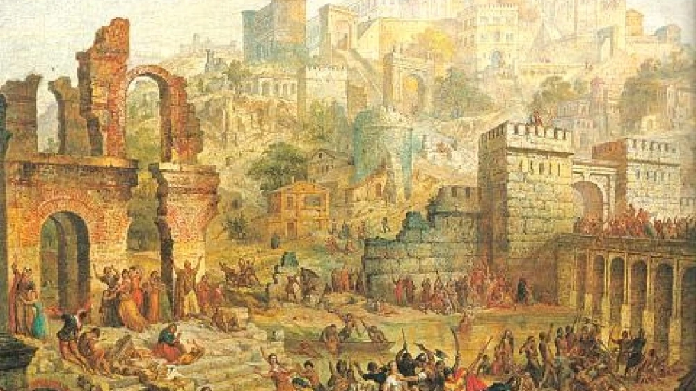 Massacre of Jews in Metz in 1096 during the First Crusade, by Auguste Migette, 1802-1884. Credit: Wikimedia.