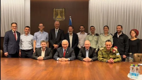 Top Israeli officials have agreed on a multi-year defense budget that will be incorporated into the broader 2023-2024 state budget currently being devised, Feb. 22, 2023. Credit: Courtesy.