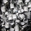 Empty doses of COVID-19 vaccine at a vaccination center in Jerusalem, on Jan. 28, 2020. Photo by Olivier Fitoussi/Flash90.