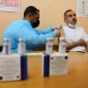 A medical worker administers a COVID-19 vaccine at the UNRWA clinic in Rafah in the southern Gaza Strip on March 3, 2021. Photo by Abed Rahim Khatib/Flash90.