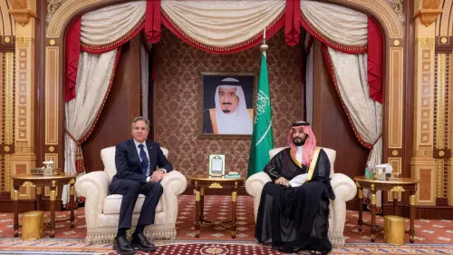 U.S. Secretary of State Antony Blinken and Crown Prince Mohammed bin Salman in Jeddah, Saudi Arabia, June 7, 2023. Source: Twitter.