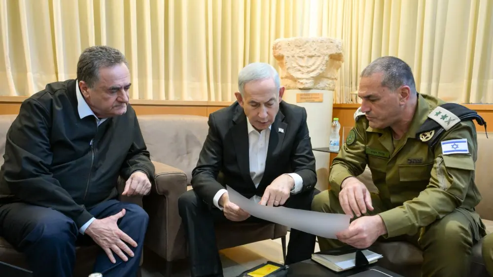 Israeli Prime Minister Benjamin Netanyahu leads a security assessment at the Kirya military headquarters in Tel Aviv, May 26, 2026. Photo by Ma’ayan Toaf/GPO.