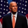 U.S. Ambassador to Turkey Tom Barrack accompanies during a press conference following the annual NATO Summit at the Presidential Complex in Ankara, Turkey, on July 8, 2026. Photo by Altan Gocher/Hans Lucas/AFP via Getty Images.