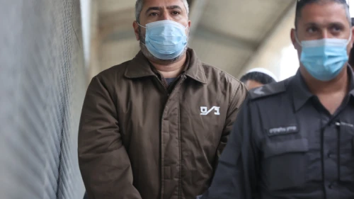 Palestinian American terrorist Muntasir Shalabi is taken to a hearing in Israel's Ofer military court near Ramallah, Oct. 5, 2022. Photo by Flash90.