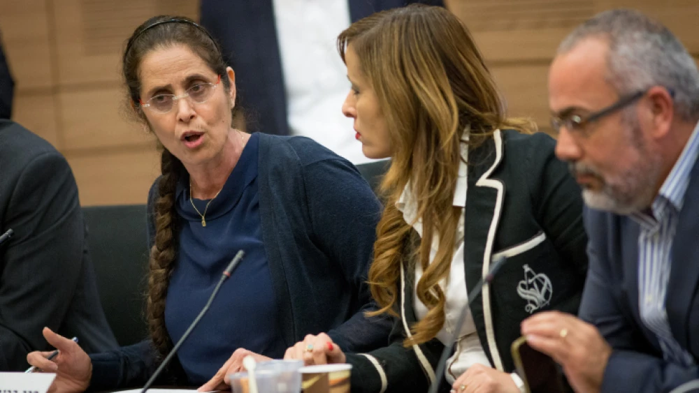 Likud Knesset member Anat Berko (left) speaks during a Knesset committee meeting on March 23, 2016. Photo by Yonatan Sindel/Flash90.