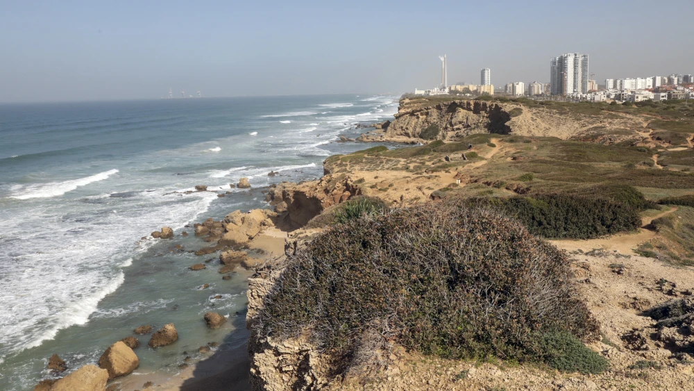 A view of the Gador Beach Nature Reserve off the Mediterranean Sea, near the city of Hadera, Israel, Jan. 31, 2026. Photo by Yossi Zamir/Flash90.