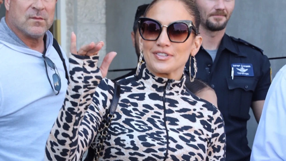 American actress and singer Jennifer Lopez arrives at Ben-Gurion International Airport ahead of her concert in Tel Aviv on July 30, 2019. Photo by Flash90.