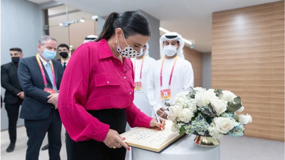 Israel’s Interior Minister Ayelet Shaked visits the Expo 2020 in Dubai, United Arab Emirate. Credit: UAE Ministry of the Interior.