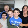 Rebecca Franks and her family, who made aliyah from Boca Raton, Fla. Credit: Courtesy.