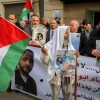 Palestinians protest to show solidarity with Palestinian prisoner Hisham Abu Hawash who is currently on hunger strike, in the West Bank city of Hebron, Jan. 2, 2022. Photo by Wisam Hashlamoun/Flash90.