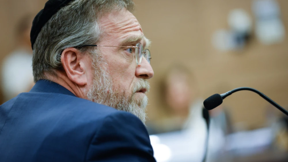 MK Yitzhak Pindrus Constitution Committee meeting at the Knesset, the Israeli Parliament in Jerusalem, on March 5, 2023. Photo by Erik Marmor/Flash90