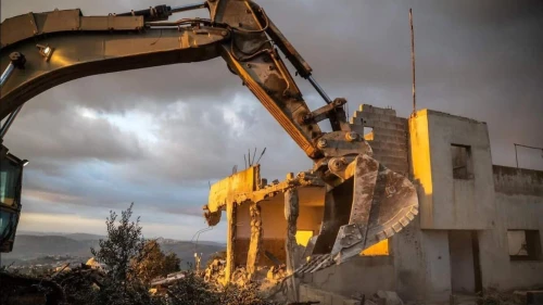 IDF forces destroyed the home of terrorist Malik Salem in the village of Bazariya, Dec. 24, 2025. Credit: IDF.