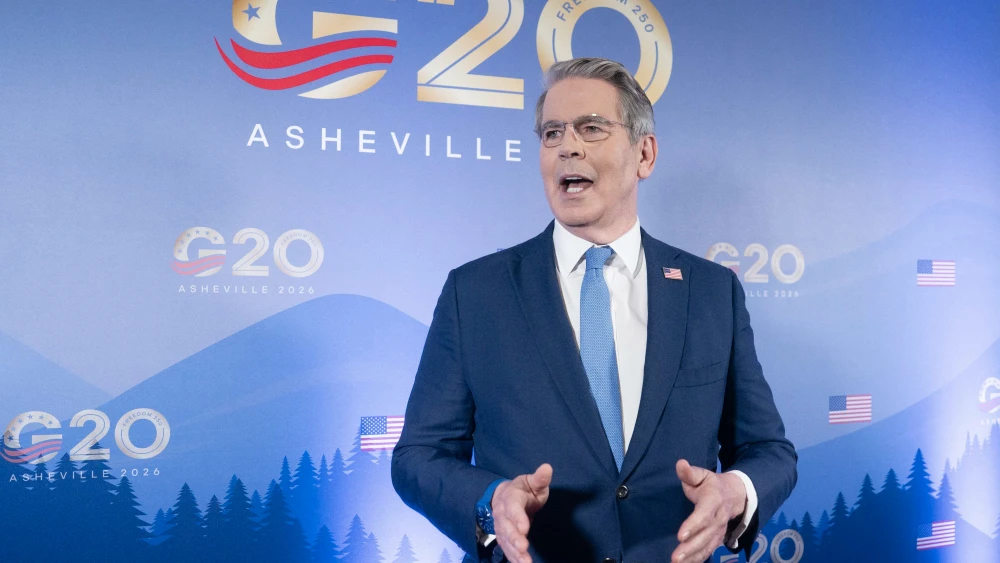 U.S. Treasury Secretary Scott Bessent speaks to reporters as finance leaders from the Group of 20 major economies gather in Asheville, N.C., Aug. 31, 2026. Photo by Allison Joyce/AFP via Getty Images.