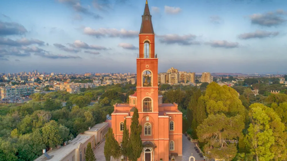 The Russian Orthodox Saint Peter’s Church looms over southern Tel Aviv. Photo by Eyal Asaf