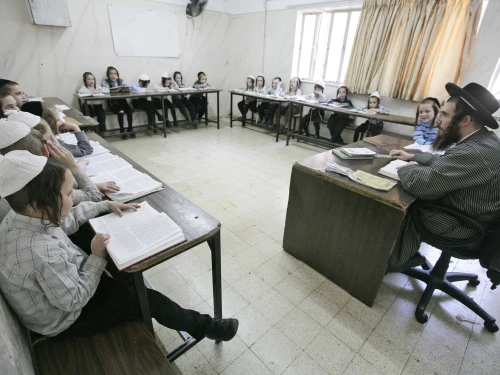 Orthodox Jewish boys study Torah at a religious school in Jerusalem. Photo by Abir Sultan/ Flash 90.