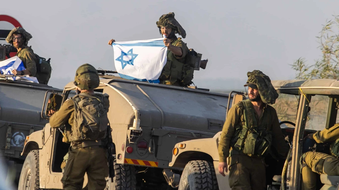 IDF soldiers secure the Gaza border, Oct. 11, 2023. Photo by Chaim Goldberg/Flash90.