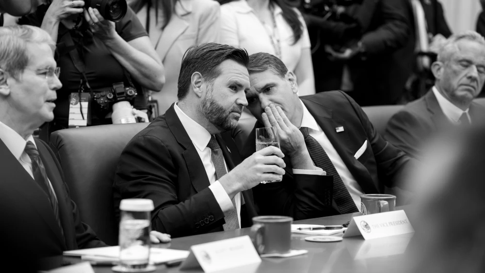 JD Vance black and white
