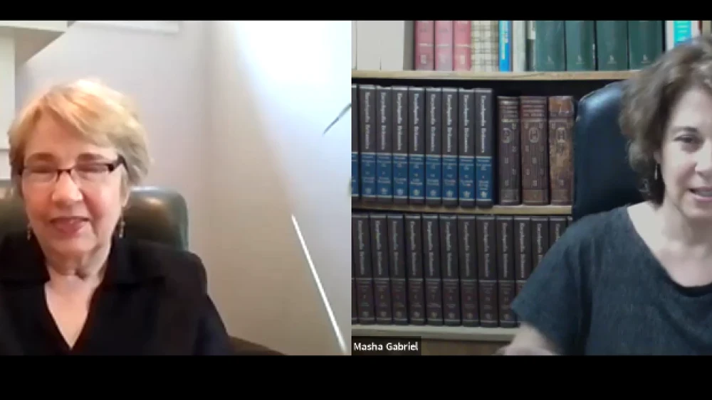 Andrea Levin, executive director of CAMERA, and Masha Gabriel, head of CAMERA's Spanish language department. Credit: Courtesy.