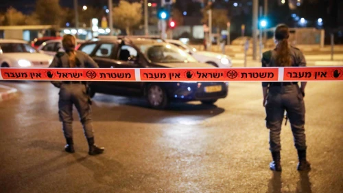 Israeli police at the entrance to the Arab-majority Beit Hanina neighborhood in northeastern Jerusalem, Sept. 8, 2020. Photo by Olivier Fitoussi/Flash90.