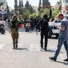Security and rescue personnel at the site where a drone from Lebanon hit a building in Nahariya, Sept. 9, 2024. Credit: Flash90.
