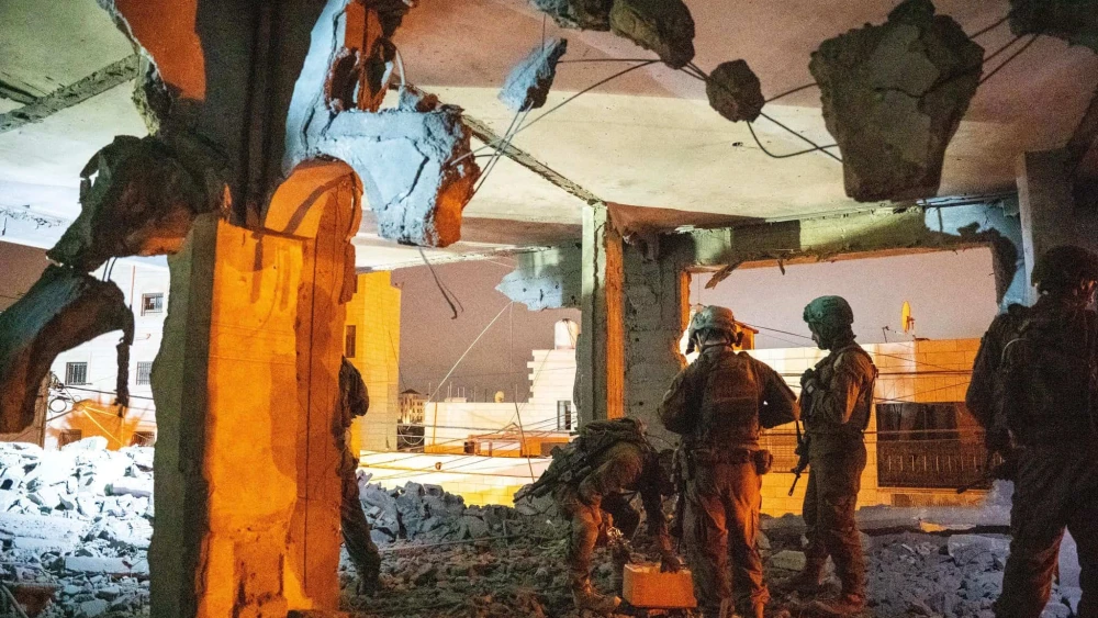 Israel Defense Forces soldiers following the demolition of a home belonging to Ahmed Himoni, a terrorist behind the Oct. 1, 2024, Jaffa light rail shooting, Oct. 5, 2025. Credit: IDF.