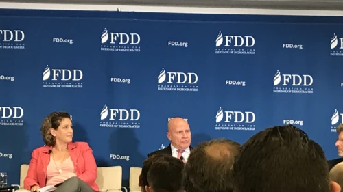 Former U.S. National Security Advisor Gen. H.R. McMaster speaks as part of a panel at the Foundation for Defense of Democracies in Washington, D.C., on Oct. 10, 2019. Credit: Jackson Richman/JNS.