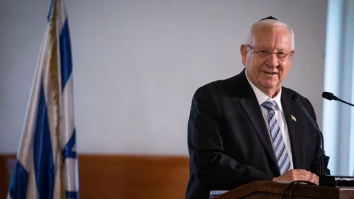 Israeli President Reuven Rivlin attends the funeral service of former Supreme Court president Meir Shamgar at the Supreme Court in Jerusalem on Oct. 22, 2019. Photo by Hadas Parush/Flash90.