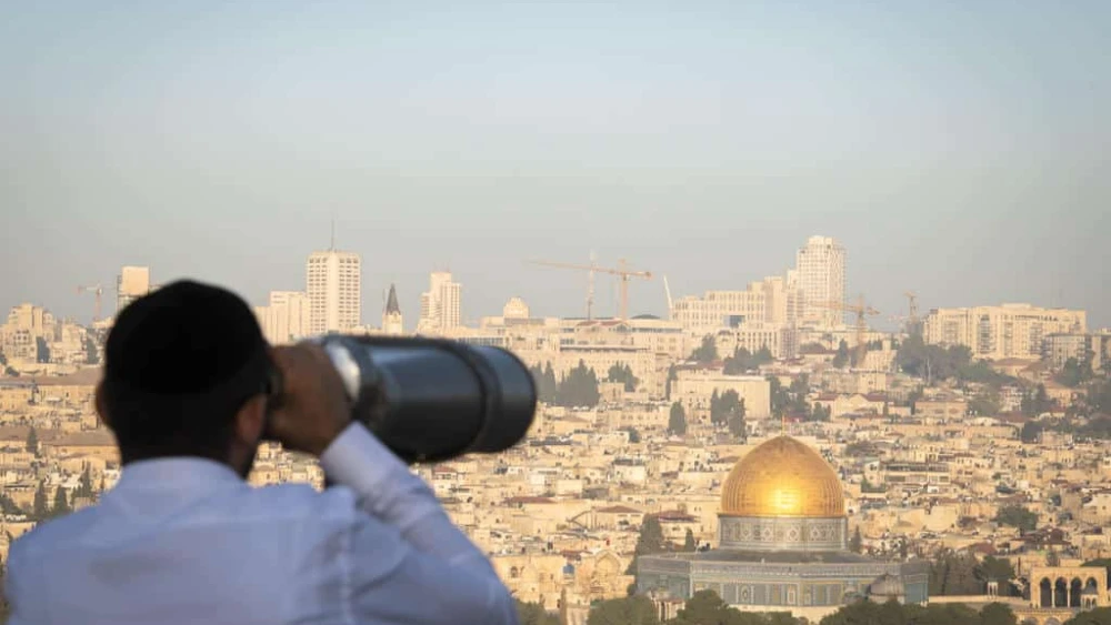 The Dome of the Rock on the Temple Mount in Jerusalem as seen from the Mount of Olives, Oct. 20, 2019. Credit: TPS.