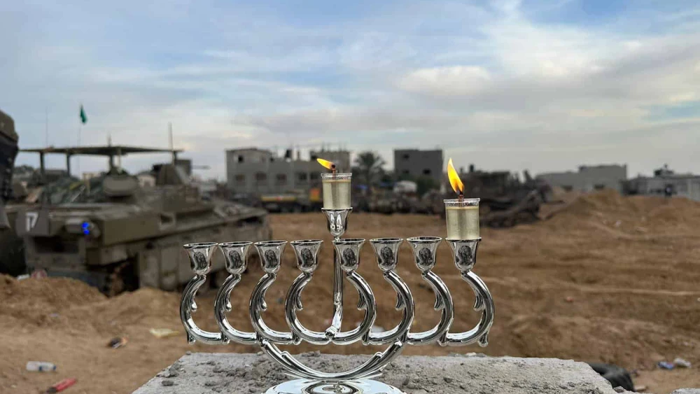 Chanukah Menorah in Gaza