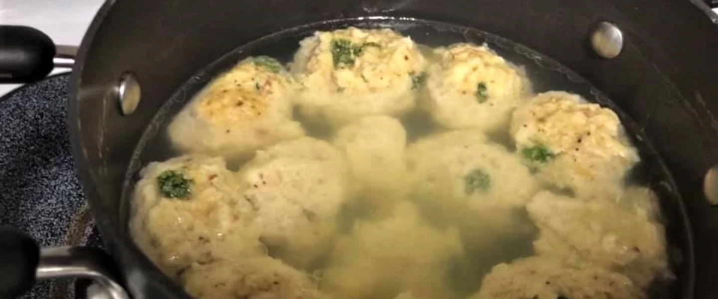 Matzah-ball soup. Photo by Adam Bell.
