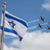 The Israel Air Force aerobatic team trains in the skies over Jerusalem for Israel's 73rd Independence Day, April 12, 2021. Photo by Yonatan Sindel/Flash90.